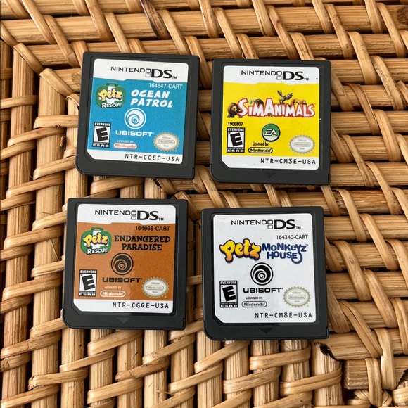 Nintendo Other - Lot of Four Nintendo DS Games Sims Animals Petz Pets Monkeyz House Ocean Patrol